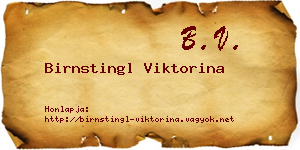 Birnstingl Viktorina névjegykártya